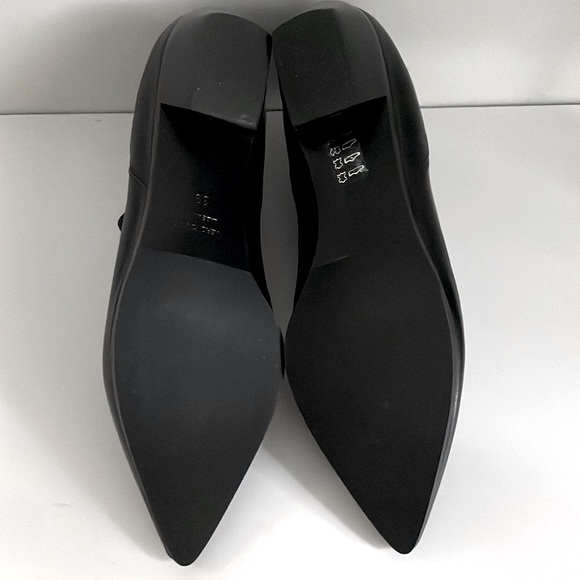 Black Leather Ankle Boots 8.5 - Picture 6 of 9